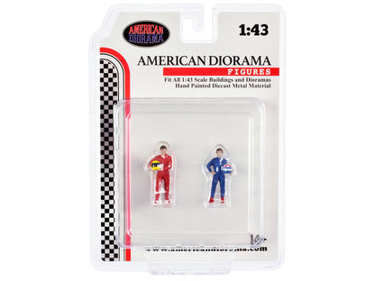 "Racing Legends" 80's Set of 2 Diecast Figures for 1/43 Scale Models by American Diorama <h2>"Racing Diorama</h2> <p>High-quality model car perfect collectors and enthusiasts. Features detailed interi