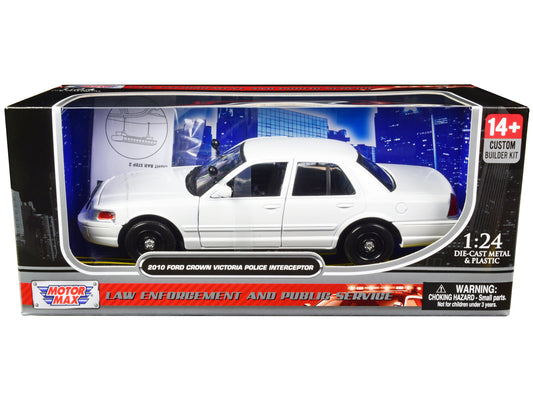 2010 Ford Crown Victoria Police Interceptor Unmarked White "Custom Builder's Kit" Series 1/24 Diecast Model Car by Motormax <h2>2010 Motormax</h2> <p>High-quality perfect for collectors and enthusiast