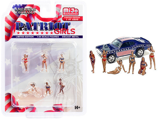 "Patriot Girls" 6 piece Diecast Figurines Set Limited Edition to 4800 pieces Worldwide for 1/64 Scale Models by American Diorama <h2>"Patriot Diorama</h2> <p>High-quality model car perfect collectors
