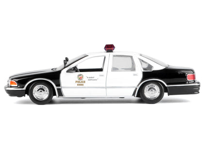 1993 Chevrolet Caprice Police Car "LAPD (Los Angeles Department)" Black and White "Law Enforcement Public Service" Series 1/24 Diecast Model by Motormax <h2>1993 Motormax</h2> <p>High-quality perfect