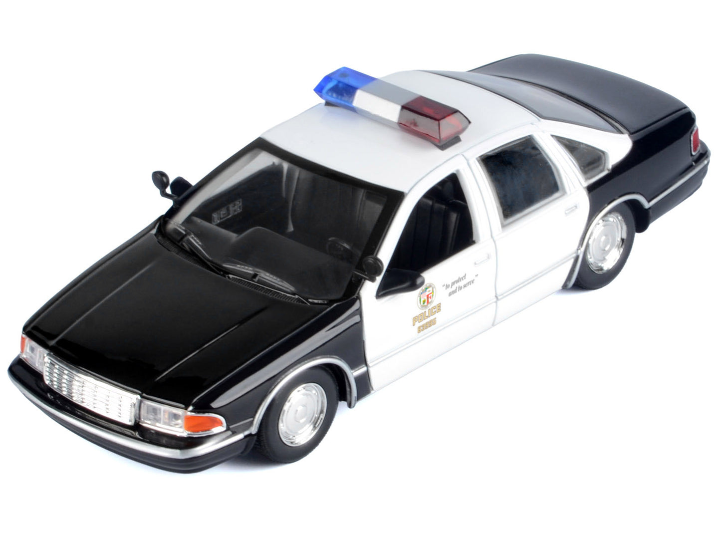 1993 Chevrolet Caprice Police Car "LAPD (Los Angeles Department)" Black and White "Law Enforcement Public Service" Series 1/24 Diecast Model by Motormax <h2>1993 Motormax</h2> <p>High-quality perfect