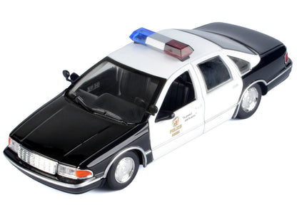 1993 Chevrolet Caprice Police Car "LAPD (Los Angeles Department)" Black and White "Law Enforcement Public Service" Series 1/24 Diecast Model by Motormax <h2>1993 Motormax</h2> <p>High-quality perfect