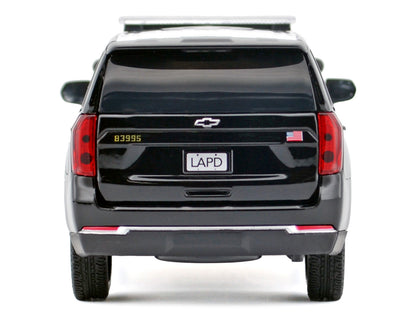 2025 Chevrolet Tahoe Police Pursuit Vehicle "Los Angeles Department (LAPD)" Black and White "Law Enforcement Public Service" Series 1/24 Diecast Model Car by Motormax <h2>2025 Motormax</h2> <p>High-qu