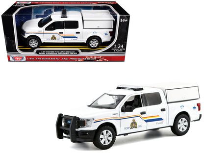 2019 Ford F-150 Lariat Crew Cab Pickup Truck with Camper Box "Royal Canadian Mounted Police" White "Law Enforcement and Public Service" Series 1/27 T&y Diecast Model Car by Motormax