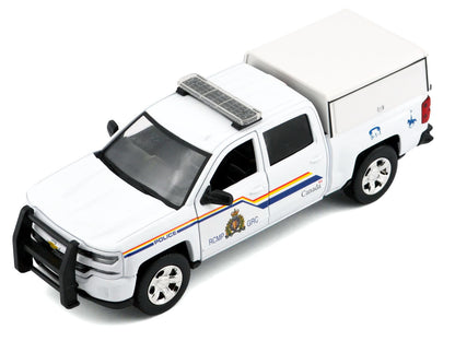 2017 Chevrolet Silverado 1500 LT Z71 Crew Cab Pickup Truck with Camper Box "Royal Canadian Mounted Police" White "Law Enforcement and Public Service" Series 1/27 T&y Diecast Model Car by Motormax