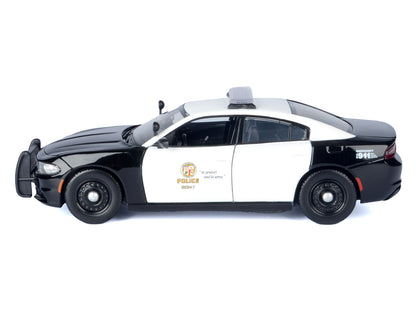 2023 Dodge Charger Pursuit Police Car "LAPD (Los Angeles Department)" Black and White "Law Enforcement Public Service" Series 1/24 Diecast Model by Motormax <h2>2023 Motormax</h2> <p>High-quality perf