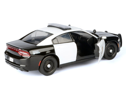 2023 Dodge Charger Pursuit Police Car "LAPD (Los Angeles Department)" Black and White "Law Enforcement Public Service" Series 1/24 Diecast Model by Motormax <h2>2023 Motormax</h2> <p>High-quality perf