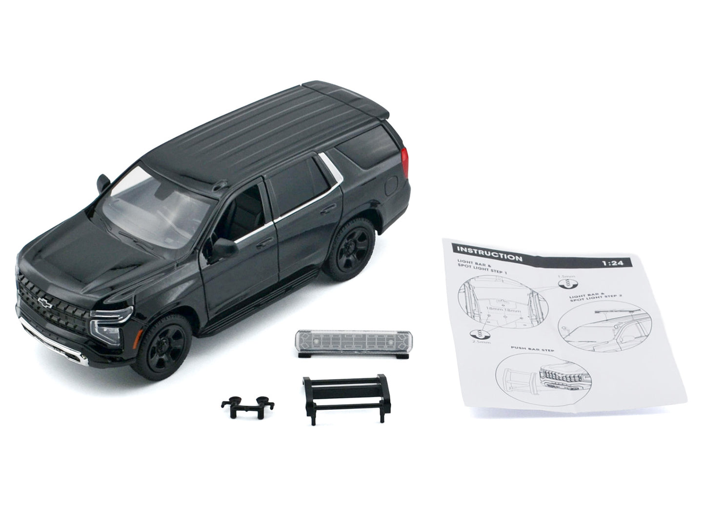 2025 Chevrolet Tahoe PPV Black "Custom Builder's Kit - Law Enforcement and Public Service" Series 1/24 Diecast Model Car by Motormax <h2>2025 Motormax</h2> <p>High-quality perfect for collectors enthu