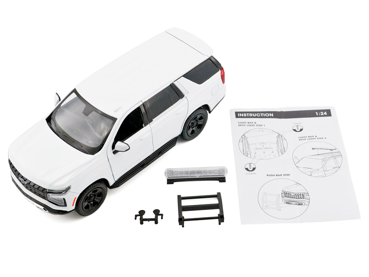 2025 Chevrolet Tahoe PPV White "Custom Builder's Kit - Law Enforcement and Public Service" Series 1/24 Diecast Model Car by Motormax <h2>2025 Motormax</h2> <p>High-quality perfect for collectors enthu