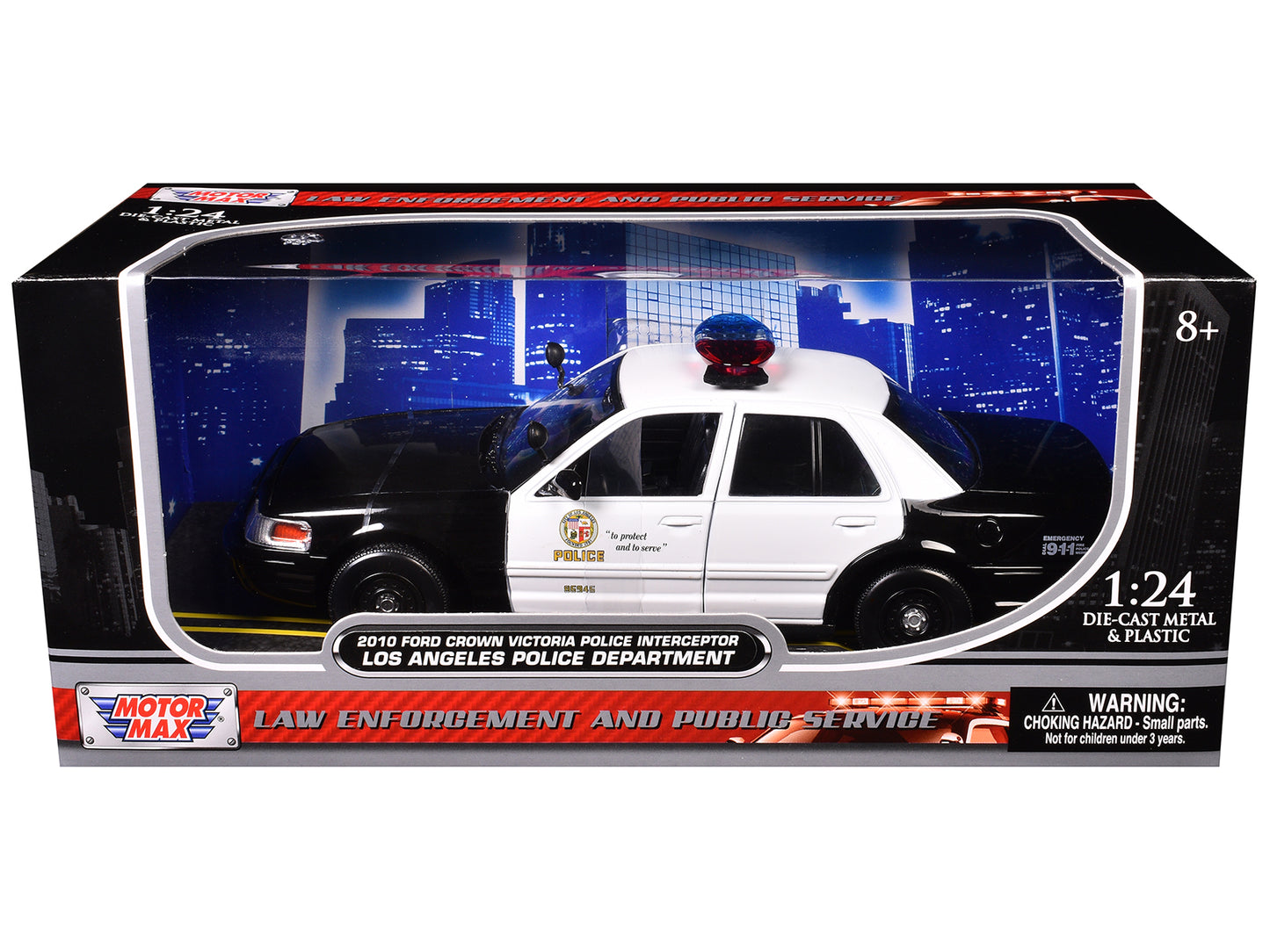 2010 Ford Crown Victoria LAPD Los Angeles Police Department Car 1/24 Diecast Model by Motormax <h2>2010 Motormax</h2> <p>High-quality perfect for collectors and enthusiasts. Features detailed interior