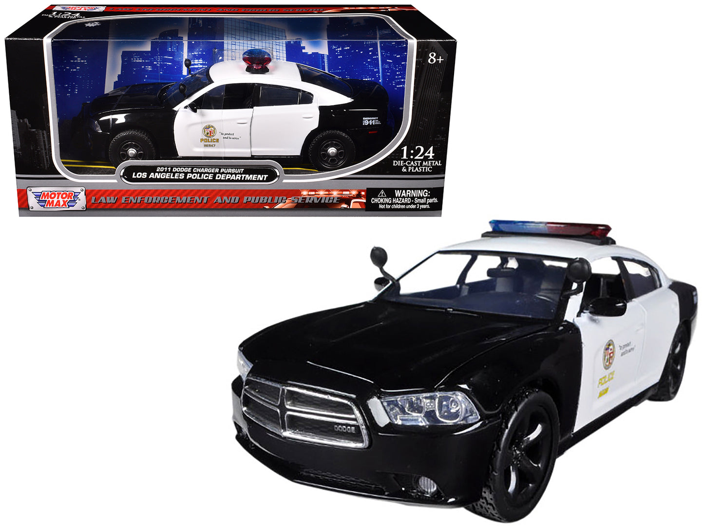 2011 Dodge Charger Pursuit LAPD Los Angeles Police Department Car 1/24 Diecast Model by Motormax <h2>2011 Motormax</h2> <p>High-quality perfect for collectors and enthusiasts. Features detailed interi