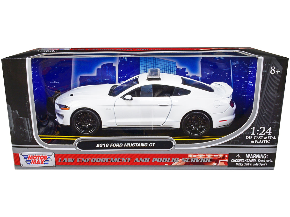 2018 Ford Mustang GT Police Car Unmarked Plain White "Law Enforcement and Public Service" Series 1/24 Diecast Model by Motormax <h2>2018 Motormax</h2> <p>High-quality perfect for collectors enthusiast