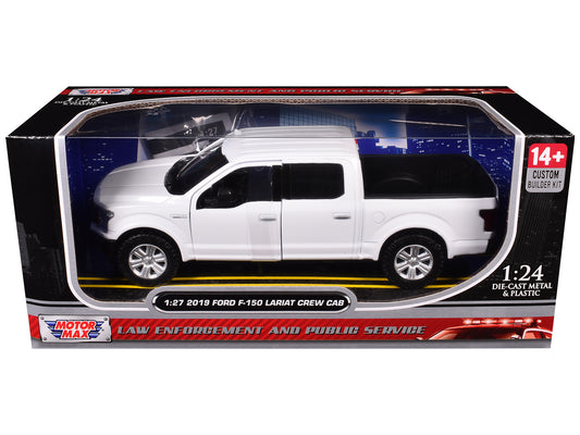 2019 Ford F-150 Lariat Crew Cab Pickup Truck Unmarked Plain White "Custom Builder's Kit - Law Enforcement and Public Service" Series 1/27 Diecast Model Car by Motormax <h2>2019 Motormax</h2> <p>High-q