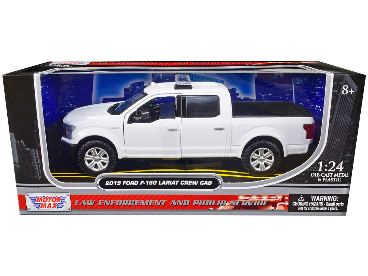 2019 Ford F-150 Lariat Crew Cab Pickup Truck Unmarked Plain White "Law Enforcement and Public Service" Series 1/24 Diecast Model Car by Motormax <h2>2019 Motormax</h2> <p>High-quality perfect for coll