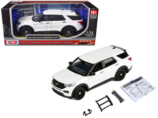 2022 Ford Police Interceptor Utility Unmarked White "Builder's Kit" "Law Enforcement and Public Service" Series 1/24 Diecast Model Car by Motormax <h2>2022 Motormax</h2> <p>High-quality perfect for co