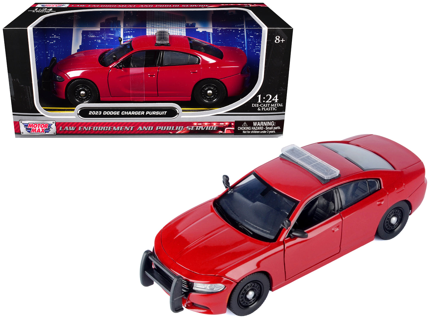 2023 Dodge Charger Pursuit Police Car Red "Law Enforcement and Public Service" Series 1/24 Diecast Model by Motormax <h2>2023 Motormax</h2> <p>High-quality perfect for collectors enthusiasts. Features