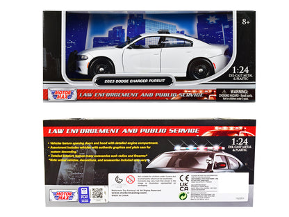 2023 Dodge Charger Pursuit Police Car Plain White "Law Enforcement and Public Service" Series 1/24 Diecast Model by Motormax <h2>2023 Motormax</h2> <p>High-quality perfect for collectors enthusiasts.