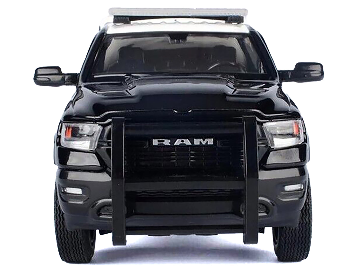 2019 RAM 1500 Laramine Crew Cab Pickup Truck "California Highway Patrol" Black and White with Bed Camper "Law Enforcement Public Service" Series 1/27 Diecast Model Car by Motormax <h2>2019 Motormax</h