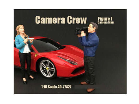 Camera Man Figurine I "Camera Crew" for 1/18 Scale Models by American Diorama <h2>Camera Diorama</h2> <p>High-quality diecast model car perfect collectors and enthusiasts. Features detailed interior e