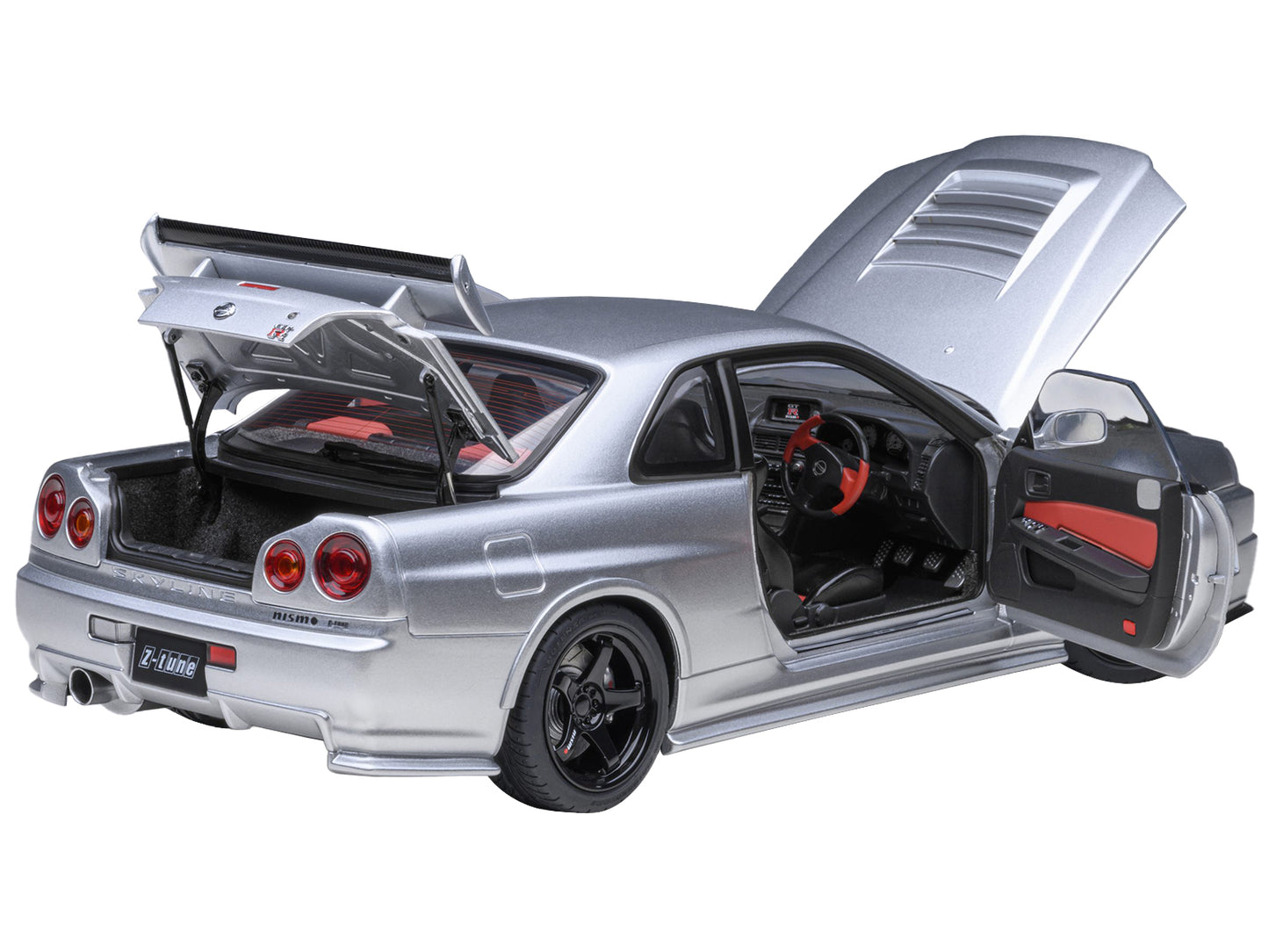Nissan Nismo R34 GT-R Z-TUNE RHD (Right Hand Drive) Silver Metallic 1/18 Model Car by Autoart <h2>Nissan Autoart</h2> <p>High-quality diecast perfect for collectors and enthusiasts. Features detailed