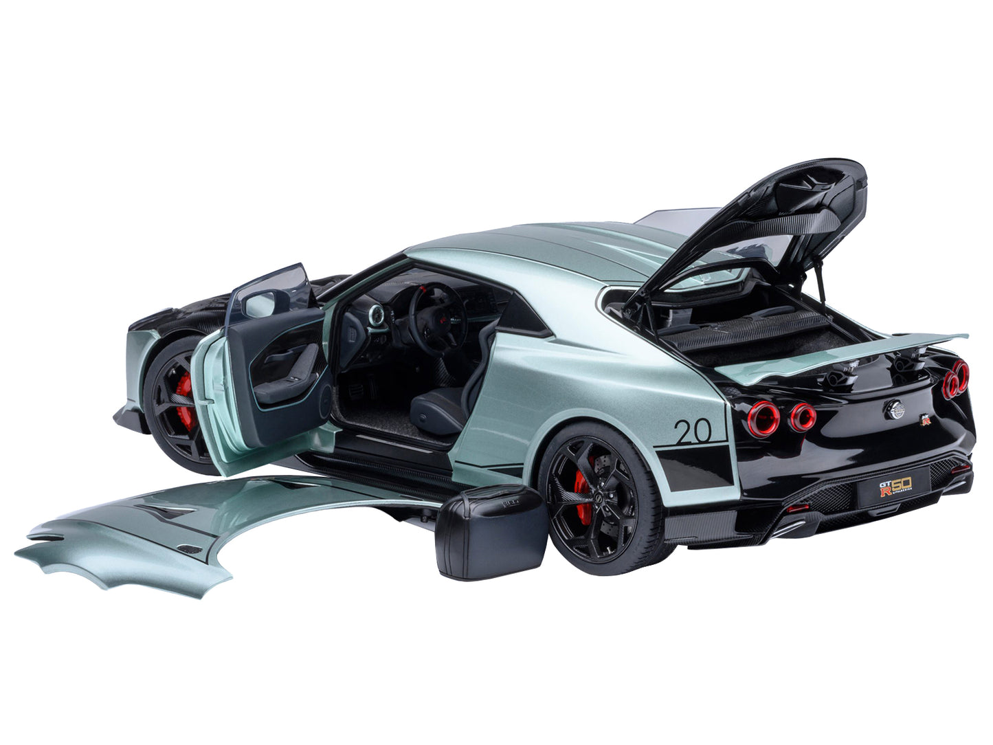 Nissan GT-R50 By ItalDesign Green Metallic and Black 1/18 Model Car Autoart <h2>Nissan Autoart</h2> <p>High-quality diecast perfect for collectors enthusiasts. Features detailed interior exterior craf