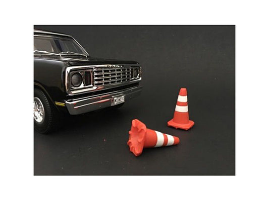 Traffic Cones Set of 4 Accessory For 1:24 Models by American Diorama <h2>Traffic Diorama</h2> <p>High-quality diecast model car perfect collectors and enthusiasts. Features detailed interior exterior