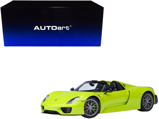 Porsche 918 Spyder "Weissach Package" Acid Green 1/18 Model Car by Autoart <h2>Porsche Autoart</h2> <p>High-quality diecast perfect for collectors and enthusiasts. Features detailed interior exterior