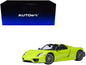 Porsche 918 Spyder "Weissach Package" Acid Green 1/18 Model Car by Autoart <h2>Porsche Autoart</h2> <p>High-quality diecast perfect for collectors and enthusiasts. Features detailed interior exterior