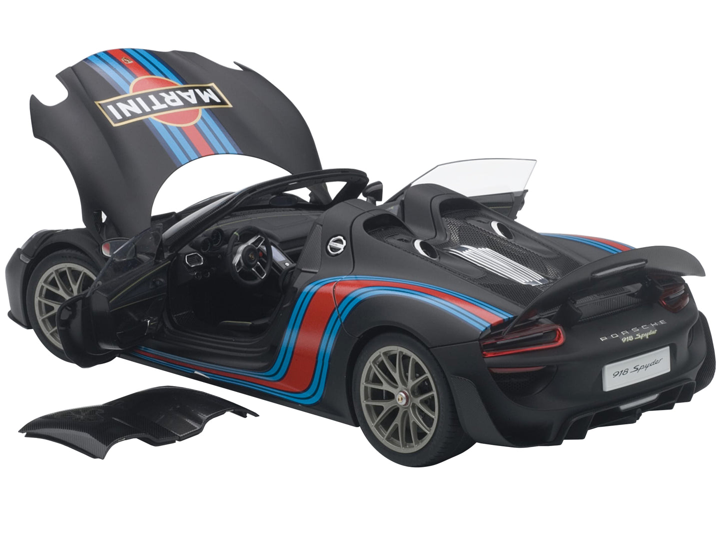 Porsche 918 Spyder Weissach Package Black/ Martini Livery #15 1/18 Model Car by Autoart <h2>Porsche Autoart</h2> <p>High-quality diecast perfect for collectors and enthusiasts. Features detailed inter