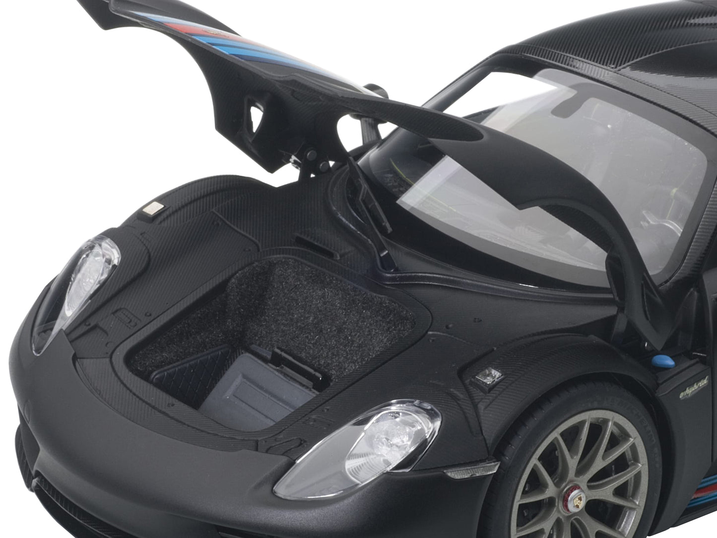 Porsche 918 Spyder Weissach Package Black/ Martini Livery #15 1/18 Model Car by Autoart <h2>Porsche Autoart</h2> <p>High-quality diecast perfect for collectors and enthusiasts. Features detailed inter