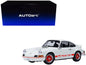 Porsche 911 Carrera 2.7 RS "The Circuit Wolf" White with Red Stripes and Wheels Hood Graphics 1/18 Model Car by Autoart <h2>Porsche Autoart</h2> <p>High-quality diecast perfect for collectors enthusia