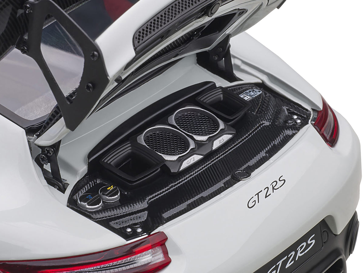 Porsche 911 (991.2) GT2 RS Weissach Package White with Carbon Stripes 1/18 Model Car by Autoart <h2>Porsche Autoart</h2> <p>High-quality diecast perfect for collectors and enthusiasts. Features detail