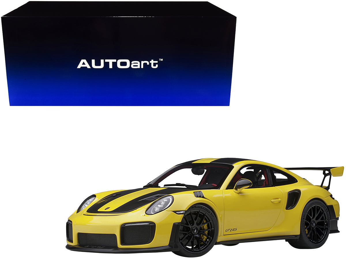 Porsche 911 (991.2) GT2 RS Weissach Package Racing Yellow with Carbon Stripes 1/18 Model Car by Autoart <h2>Porsche </h2> <p>High-quality diecast perfect for collectors and enthusiasts. Features detai