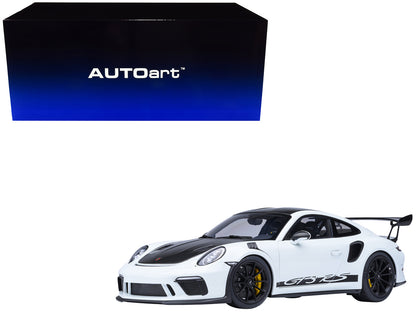 Porsche 911 (991.2) GT3 RS Weissach Package White with Carbon Hood and Top 1/18 Model Car by Autoart <h2>Porsche Autoart</h2> <p>High-quality diecast perfect for collectors enthusiasts. Features detai