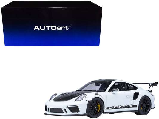 Porsche 911 (991.2) GT3 RS Weissach Package White with Carbon Hood and Top 1/18 Model Car by Autoart <h2>Porsche Autoart</h2> <p>High-quality diecast perfect for collectors enthusiasts. Features detai