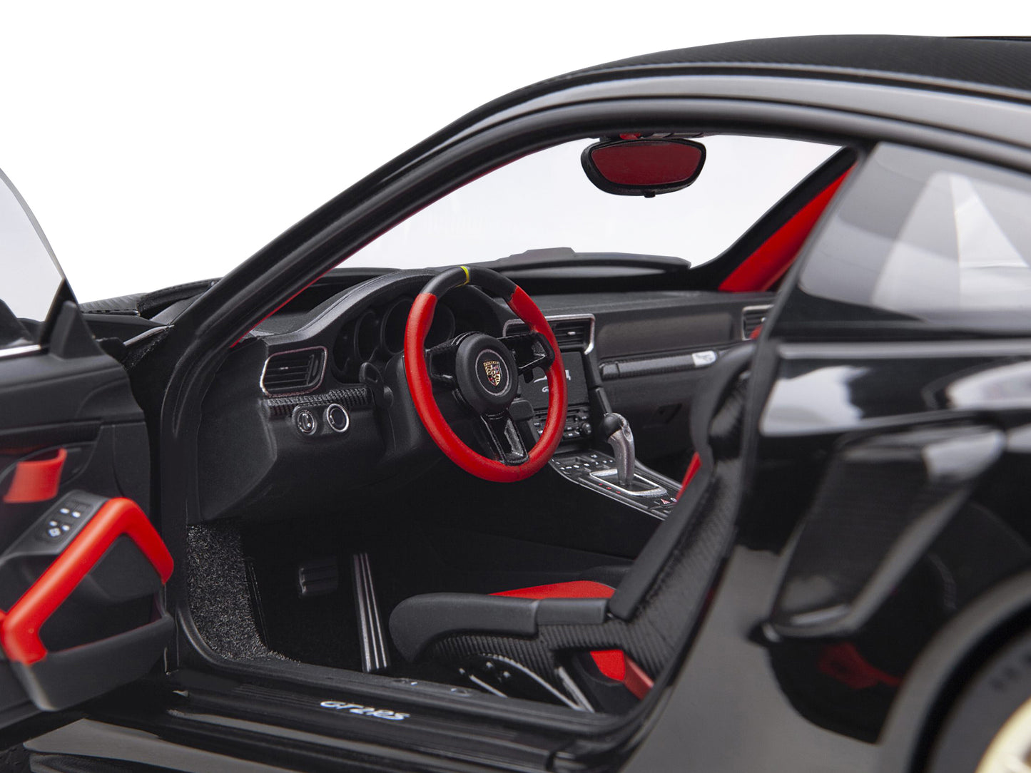 Porsche 911 (991.2) GT2 RS Weissach Package Black with Carbon Stripes 1/18 Model Car by Autoart <h2>Porsche Autoart</h2> <p>High-quality diecast perfect for collectors and enthusiasts. Features detail