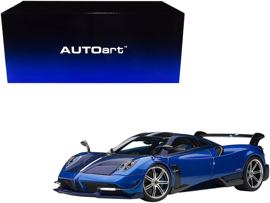 Pagani Huayra BC Blu Francia / Candy Blue Metallic with Carbon Accents 1/18 Model Car by Autoart <h2>Pagani Autoart</h2> <p>High-quality diecast perfect for collectors and enthusiasts. Features detail