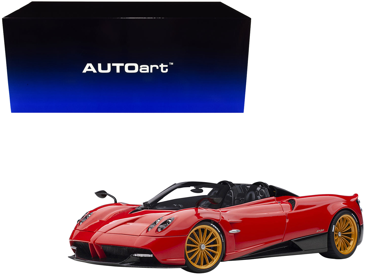 Pagani Huayra Roadster Rosso Monza Red and Carbon with Luggage Set 1/18 Model Car by Autoart <h2>Pagani Autoart</h2> <p>High-quality diecast perfect for collectors enthusiasts. Features detailed inter