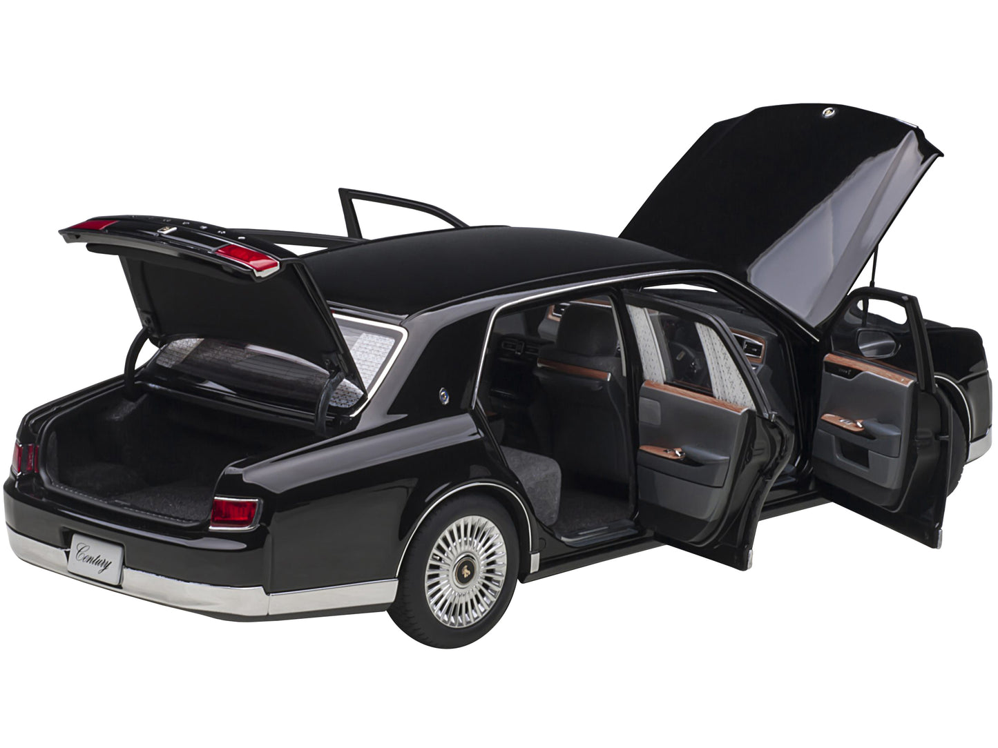 Toyota Century with Curtains RHD (Right Hand Drive) Black Special Edition 1/18 Model Car by Autoart <h2>Toyota Autoart</h2> <p>High-quality diecast perfect for collectors and enthusiasts. Features det