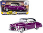 1950 Chevrolet Bel Air Lowrider Purple Metallic with Black Top and White Interior "Get Low" Series 1/24 Diecast Model Car by Motormax <h2>1950 Motormax</h2> <p>High-quality perfect for collectors enth