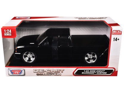 2006 Chevrolet Silverado Custom Pickup Truck Black "Die-Cast Collection" Series 1/25 Diecast Model Car by Motormax <h2>2006 Motormax</h2> <p>High-quality perfect for collectors and enthusiasts. Featur