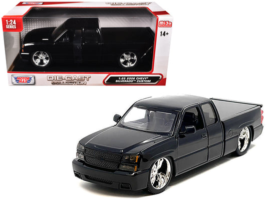 2006 Chevrolet Silverado Custom Pickup Truck Black "Die-Cast Collection" Series 1/25 Diecast Model Car by Motormax <h2>2006 Motormax</h2> <p>High-quality perfect for collectors and enthusiasts. Featur