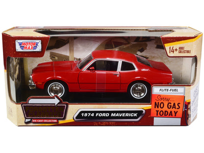 1974 Ford Maverick Red "Forgotten Classics" Series 1/24 Diecast Model Car by Motormax <h2>1974 Motormax</h2> <p>High-quality perfect for collectors and enthusiasts. Features detailed interior exterior