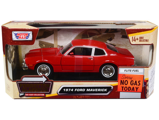1974 Ford Maverick Red "Forgotten Classics" Series 1/24 Diecast Model Car by Motormax <h2>1974 Motormax</h2> <p>High-quality perfect for collectors and enthusiasts. Features detailed interior exterior