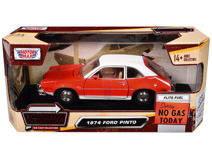 1974 Ford Pinto Orange with White Top "Forgotten Classics" Series 1/24 Diecast Model Car by Motormax <h2>1974 Motormax</h2> <p>High-quality perfect for collectors and enthusiasts. Features detailed in