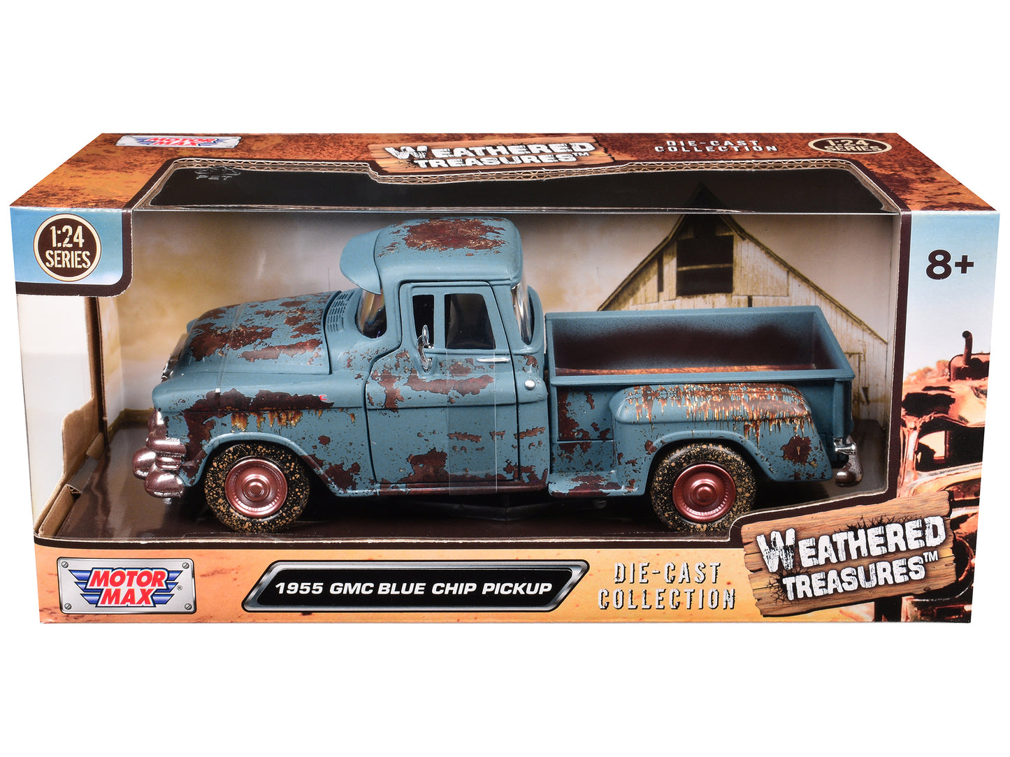 1955 GMC Blue Chip Pickup Truck Matt (Rusted) "Weathered Treasures" Series 1/24 Diecast Model Car by Motormax <h2>1955 Motormax</h2> <p>High-quality perfect for collectors and enthusiasts. Features de