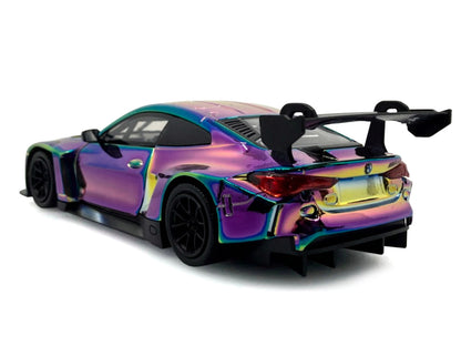 BMW M4 GT3 Chameleon Chrome "Custom Wrap" Series 1/24 Diecast Model Car by Motormax <h2>BMW Motormax</h2> <p>High-quality perfect for collectors and enthusiasts. Features detailed interior exterior cr