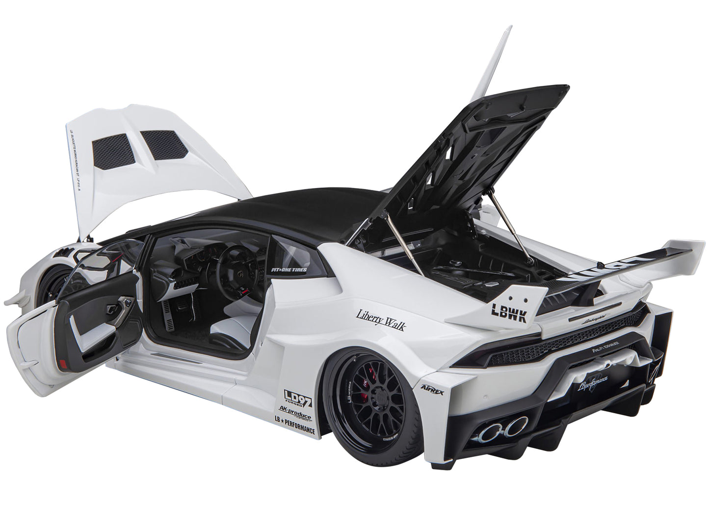 Lamborghini Huracan GT "LB-Silhouette Works" White with Black 1/18 Model Car by Autoart <h2>Lamborghini Autoart</h2> <p>High-quality diecast perfect for collectors and enthusiasts. Features detailed i