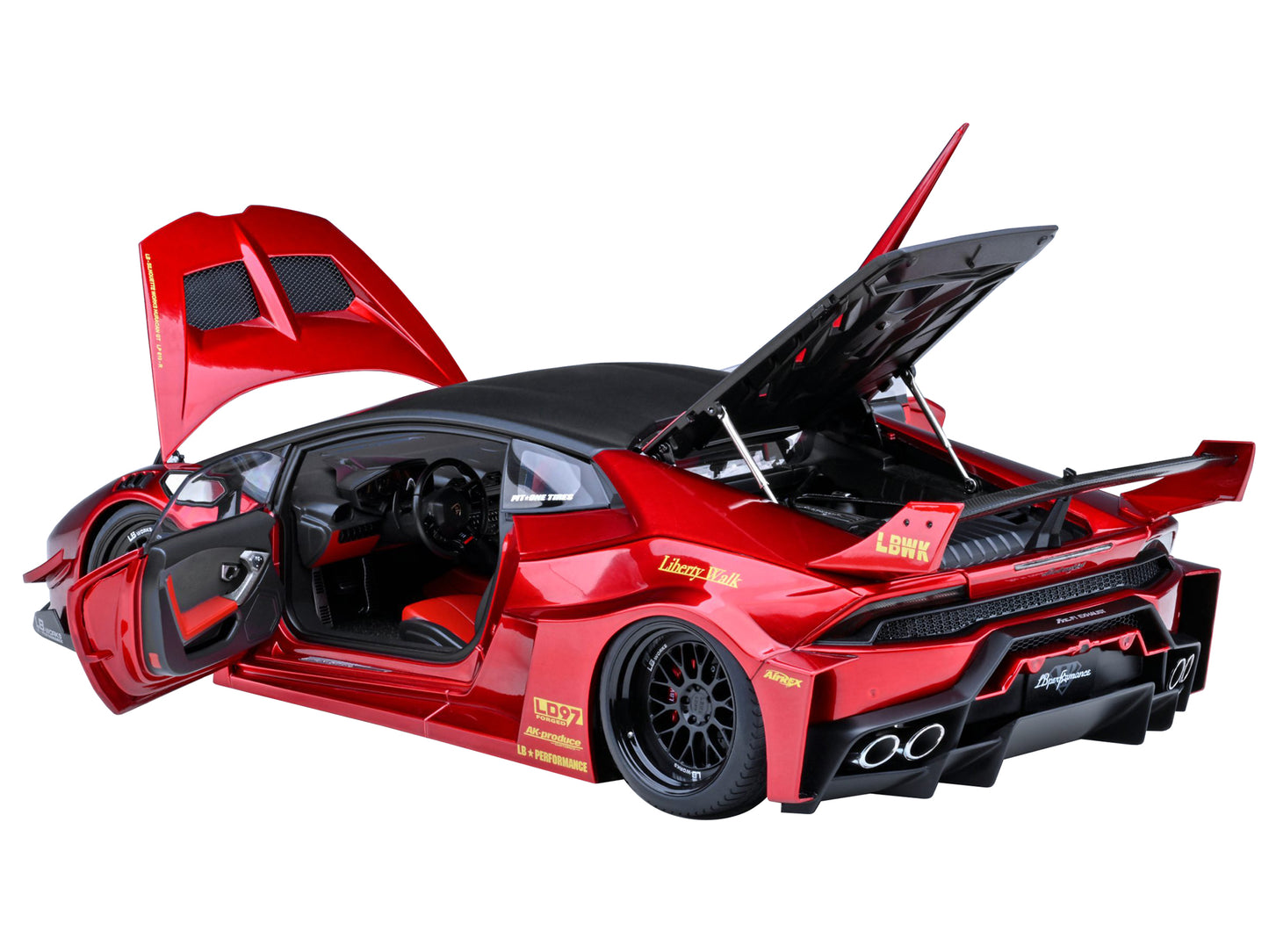 Lamborghini Huracan GT "LB-Silhouette Works" Hyper Red Metallic with Black Top 1/18 Model Car by Autoart <h2>Lamborghini Autoart</h2> <p>High-quality diecast perfect for collectors and enthusiasts. Fe