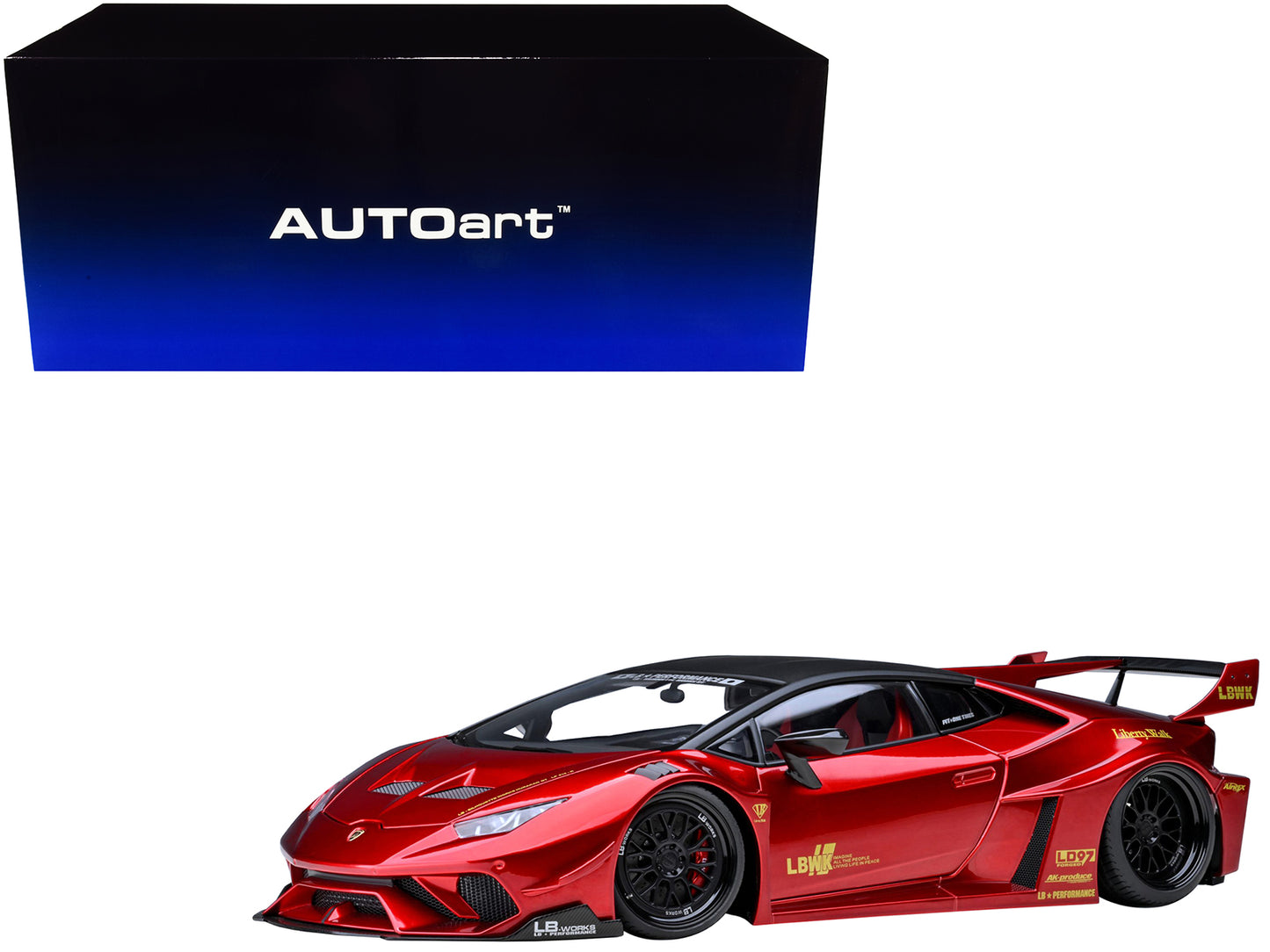 Lamborghini Huracan GT "LB-Silhouette Works" Hyper Red Metallic with Black Top 1/18 Model Car by Autoart <h2>Lamborghini Autoart</h2> <p>High-quality diecast perfect for collectors and enthusiasts. Fe